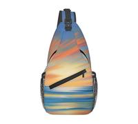 LLKGOT Borsa a tracolla Coastal Evening Breeze Picture Cross adatta per uomini e donne, adatta per borse fitness e escursioni