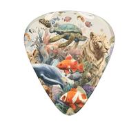 LLKGOT Bubble Animal World Picture - Plettro per chitarra, 12 pezzi, con tre combinazioni di plettri di spessore, adatto per basso e ukulele