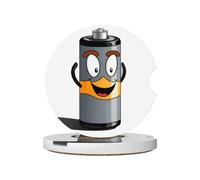 LLKGOT Charge at All Times - Sottobicchieri per auto, 2 assorbenti in ceramica antiscivolo, decorazioni per auto
