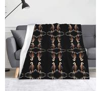 LLKGOT Coperta con immagine di aquila su un ramo, 152,4 x 127 cm, leggera, calda, confortevole, morbida per divani, viaggi in campeggio