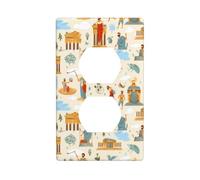 LLKGOT Copertura di potere della famiglia del pannello di parete dell'incavo doppio del modello egiziano dell'architettura durevole per gli incavi decorativi ed