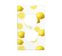 LLKGOT Copertura di potere domestica del pannello di parete dell'incavo doppio del modello del limone della fetta durevole per le prese decorative ed