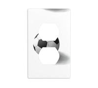 LLKGOT Copertura doppia di potere della famiglia del pannello di parete dell'incavo del modello della partita di calcio durevole per le prese