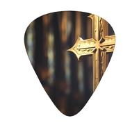 LLKGOT Croci in metallo Picture Plettro per chitarra 12 pezzi con tre combinazioni di plettri di spessore adatto per basso e ukulele