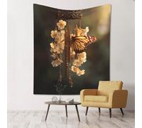 LLKGOT Decorazione da parete con farfalla su un campanello a vento, morbido e resistente, adatto per decorare pareti o copriletti