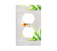 LLKGOT Fiori di fronte al sole Modello Doppio pannello a parete presa elettrica domestica copertura durevole per prese decorative e interruttori