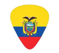 LLKGOT Flag of Ecuador Picture Guitar plettro 12 pezzi con tre combinazioni di plettri di spessore adatto per basso e ukulele
