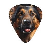 LLKGOT German Shepherd Picture - Plettro per chitarra, 12 pezzi, con tre combinazioni di plettri di spessore, adatto per basso e ukulele