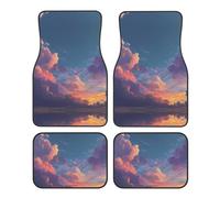 LLKGOT I tappetini per auto con motivo cielo colorato con antiscivolo anteriore e posteriore sono adatti per auto, camion e SUV