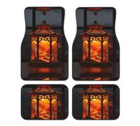 LLKGOT I tappetini per auto con motivo montagne e fiumi brillanti con parte anteriore e posteriore antiscivolo sono adatti per auto, camion e SUV