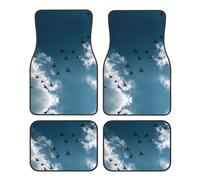 LLKGOT I tappetini per auto con motivo uccelli rapaci nel cielo blu con parte anteriore e posteriore antiscivolo sono adatti per auto, camion e SUV