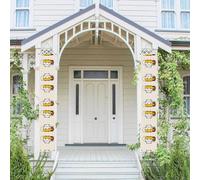 LLKGOT immagine gatto grasso Portico banner laurea decorazione parete, adatto per interni ed esterni 12 ''x71' '