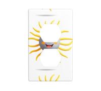 LLKGOT La copertura di potere domestica del pannello di parete dell'incavo doppio del modello del sole gentile durevole per gli incavi decorativi