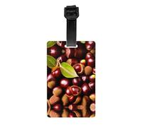 LLKGOT Le etichette per bagagli con foto di castagne fresche e le etichette per borse da viaggio sono adatte sia per uomini che per donne per prevenire i bagagli