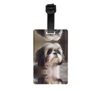 LLKGOT Le etichette per bagagli con immagine di cane Shih Tzu e le etichette per borse da viaggio sono adatte sia per uomini che per donne per prevenire bagagli