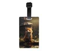 LLKGOT Le etichette per bagagli e le etichette per borse da viaggio Little Fox si nascondono dalla pioggia sono adatte sia per uomini che per donne per prevenire bagagli