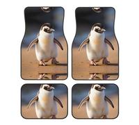 LLKGOT Little Penguin Learning to Walk, tappetini per auto con antiscivolo anteriore e posteriore, adatti per auto, camion e SUV