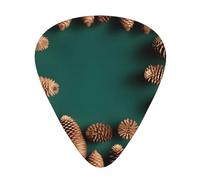 LLKGOT Plettro per chitarra con bordo a cono di pino, 12 pezzi, con tre combinazioni di plettri di spessore, adatti per basso e ukulele
