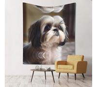LLKGOT Shih Tzu - Arazzo decorativo da parete, morbido e resistente, adatto per decorare pareti o copriletti