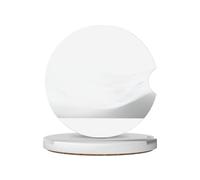 LLKGOT Sottobicchieri per auto con motivo ballerino di luce e ombra, 2 assorbenti in ceramica antiscivolo, decorazioni per auto