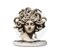 LLKGOT Sottobicchieri per auto con motivo Medusa, 2 assorbenti in ceramica antiscivolo, decorazioni per auto