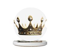 LLKGOT Sottobicchieri per auto, motivo corona del re, 2 assorbenti in ceramica antiscivolo, decorazioni per auto