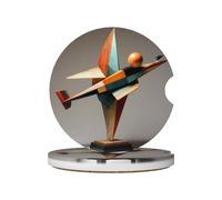 LLKGOT Sottobicchieri speciali dell'automobile del modello di forma 2 cuscinetti ceramici assorbenti anti slittamento della bevanda, decorazioni dell'automobile