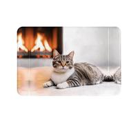 LLKGOT Tappetino antiscivolo con motivo a camino, per interni ed esterni, adatto per ingressi camera da letto e bagno, 40,6 x 61 cm