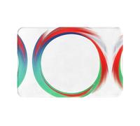 LLKGOT Tappetino antiscivolo con motivo a vortici in tre colori, per interni ed esterni, adatto per ingressi di camera da letto e bagno, 40,6 x 61 cm