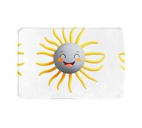 LLKGOT Tappetino antiscivolo con motivo sole gentile per interni ed esterni, adatto per ingressi di camera da letto e bagno, 40,6 x 61 cm