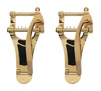 LLKOZN 2 X Chitarra Elettrica Tremolo Bridge Vibrato LP Parti Chitarra Eccellenti Leghe Tremolo Cordiera Ponte Manovella Bar Golden