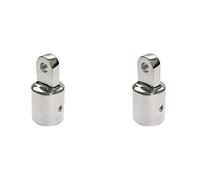 LLKOZN 2 X Vite Singola 316 Acciaio 20 mm Occhielli End Cap Bimini Top Hardware Barca Marina Yacht Occhielli Esterni Fine Canopy Tubo Fine