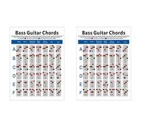 LLKOZN 2X Elettrico Basso Accordo Tabella 4 Corde Chitarra Accordo Grafico Esercizio Grafico Piccolo