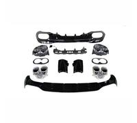 LLL6zzzK Diffusore paraurti Posteriore Auto per Mercedes Benz CLA W118 Change CLA45 AMG 2018-,Labbro Inferiore Posteriore paraurti Accessori Stile Sportivo Modifica,A-Silver Tail Throat