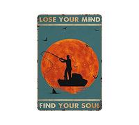 LLLDHGCBSS Targa in metallo con scritta in lingua inglese "Lose Your Mind Find Your Soul", stile vintage, in metallo, decorazione da parete, per cucina, casa, garage, 30,5 x 20,3 cm