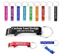 LLLGSH 100 PCS Personalizzato Apribottiglie, Portachiavi Apribottiglie Personalizzabile, Personalizzato Apribottiglie inciso con Logo/Testo, Forniture Personalizzate per anniversari del Partito