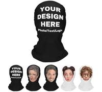 LLLGSH Maschere personalizzate, Maschera personalizzata con foto del viso, Maschera Integrale di Halloween, per la Festa di Halloween Cosplay Costume Accessorio, Unisex