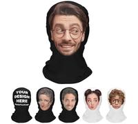 LLLGSH Maschere personalizzate, Maschera personalizzata con foto del viso, Maschera Integrale di Halloween, per la Festa di Halloween Cosplay Costume Accessorio, Unisex