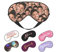 LLLGSH Mascherina per Gli Occhi Personalizzata per Dormire, Maschera per Occhi Double Face Personalizzata, Maschera per Gli Occhi Morbida Personalizzata Carica la Tua Immagine/Testo, per Uomini Donne