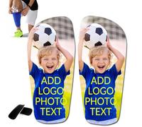 LLLGSH Parastinchi da Calcio Personalizzati per Bambini - Personalizzazione Totale con Foto, Nome e Numero - Resistenti, Antiscivolo, Adatti a Bambini e Adulti - Protezione Completa - 4 Taglie