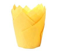 LLLmhuaa 50 pirottini sofisticati a forma di tulipani per muffin, a prova di unto, per pasticceria, Natale, matrimonio, festa di compleanno