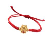 LLLmhuaa Braccialetti regolabili alla moda intrecciati a mano disegnabili braccialetti pendenti drago cinese braccialetto corda rossa per tutte le occasioni braccialetti di Capodanno cinese, Misura