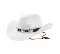 LLLmhuaa Cappello da pesca unisex a tesa larga traspirante in tessuto per vacanze alpinismo vintage cappelli da pesca intrecciati per le donne con rete, bianco, Taglia unica