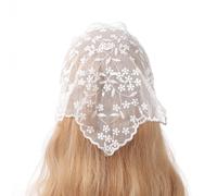LLLmhuaa Elegante Fascia per Capelli a Triangolo con Fiori in Pizzo da Donna, Anti-Sole, in Pizzo, per Ragazze Dolci, in Campeggio, per scattare Foto