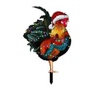 LLLmhuaa Eye Catching Ground Plug Party Garden Pali decorativi Scena Giorno del Ringraziamento Inserto per pavimento esterno per cortile segno di pollo resistenza all'usura segno del giorno del