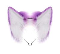 LLLmhuaa Fluffys Cerchietto per capelli con orecchie fatte a mano, in finta pelliccia, per anime, cosplay, travestimenti, feste, cerchietto per capelli in pelliccia sintetica