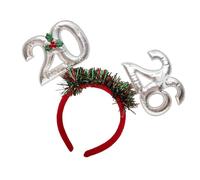 LLLmhuaa Ghirlande scintillanti 2026 Fasce per capelli di Capodanno con numero imbottito accessorio per capelli comodo per festival evento celebrazione
