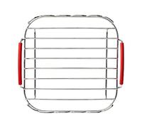 LLLmhuaa Griglia ad aria a doppio strato con spiedini in acciaio inox supporto per griglia per cucina esterna interna in acciaio inox supporto per griglia