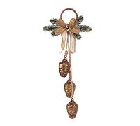 LLLmhuaa JingleBells Cluster Vintage Handmade Natale Hanging Mix Decorazione Campane su Corda Ghirlande di Natale