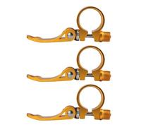 LLLmhuaa Morsetti per sellini per bicicletta, 3 pezzi, reggisella per bicicletta, rapido da montagna, piegato, a sgancio rapido, morsetti per sellino